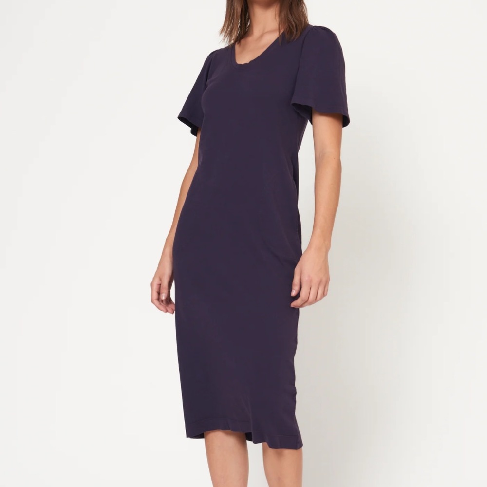 NWT Raquel Allegra Eggplant New Flutter Dress size 3 (large)